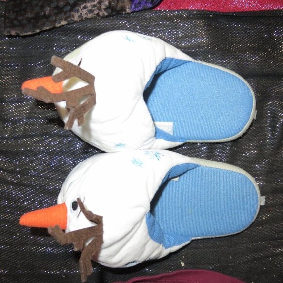 BOGO DISNEY FROZEN II OLAF Plush Doll Slippers Size L 4 Kids Child house‎ shoes - Picture 3 of 6